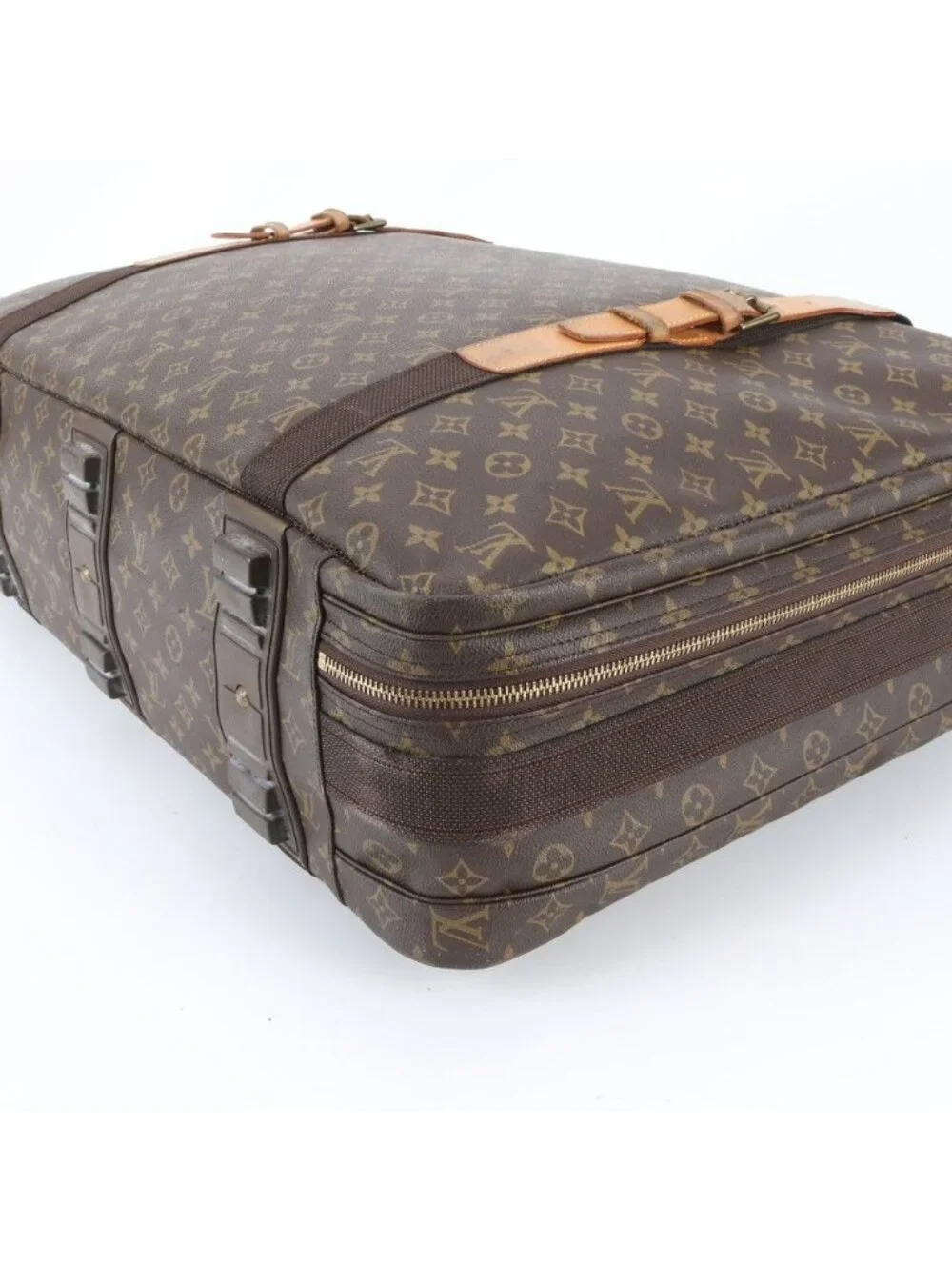 Louis Vuitton Monogram Satellite 70 Leather Boston Bag Tote Carry